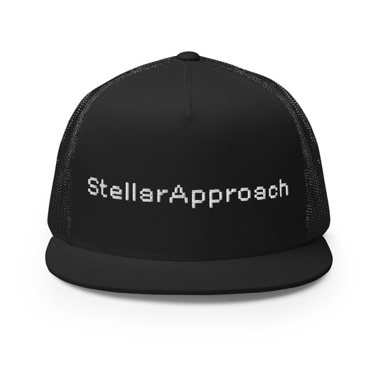 Black mesh StellarApproach trucker hat