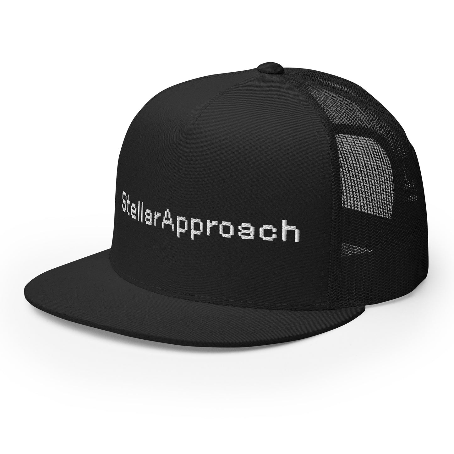 Black mesh StellarApproach trucker hat