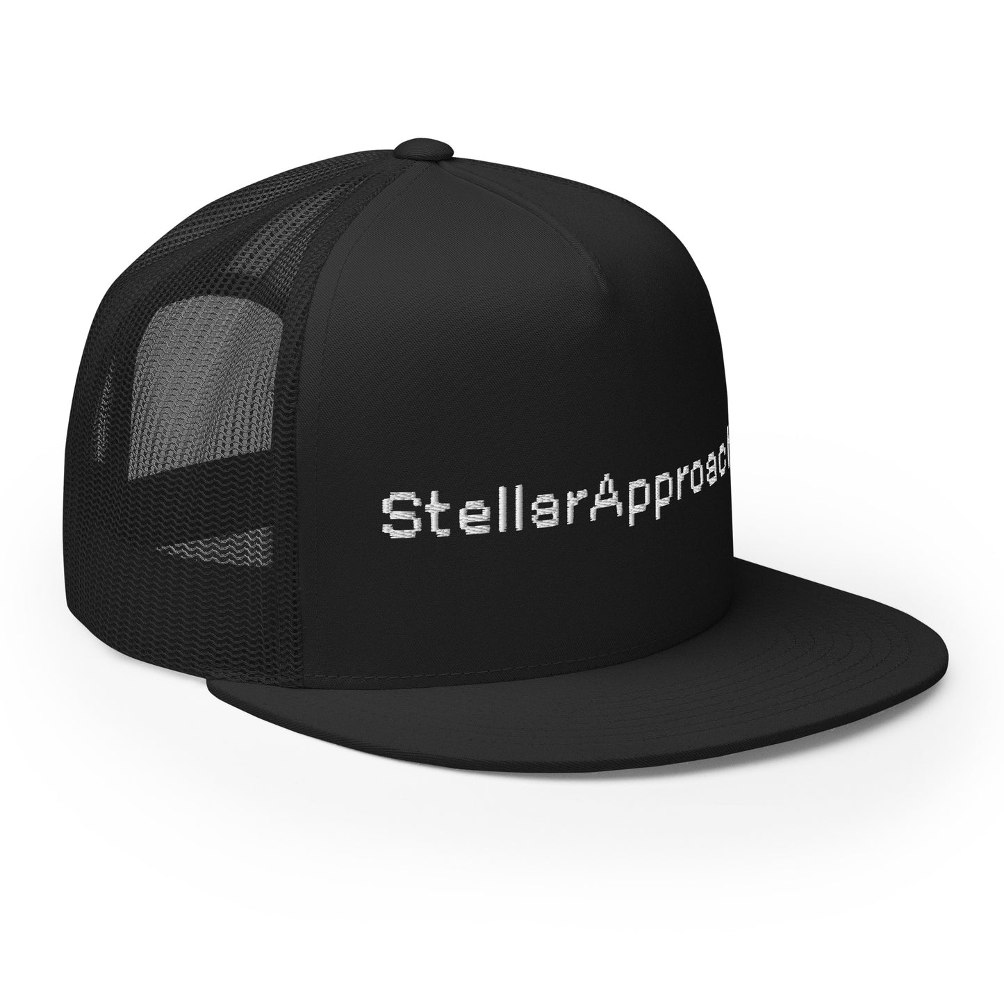 Black mesh StellarApproach trucker hat