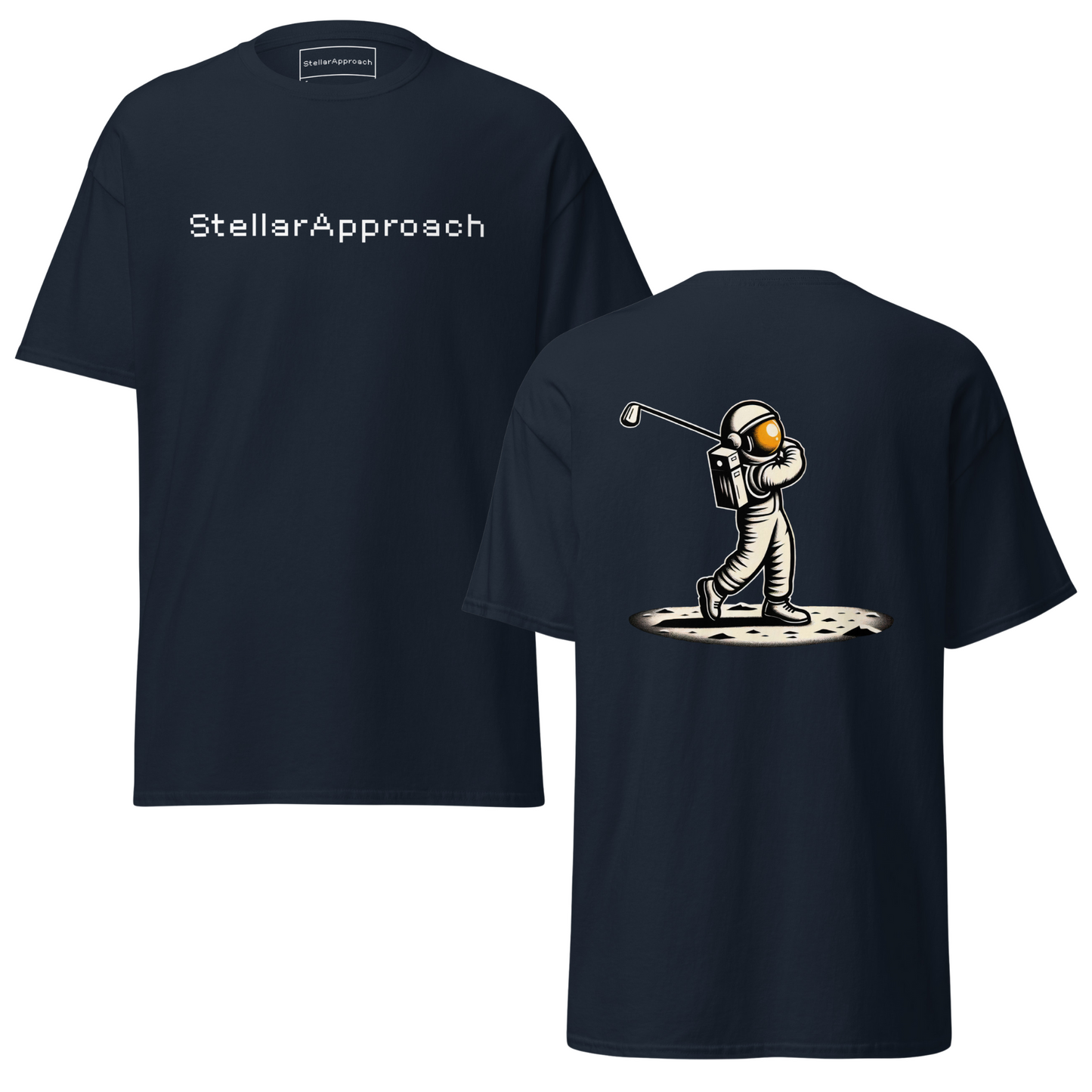 StellarApproach Classic Golfing Astronaut T-shirts