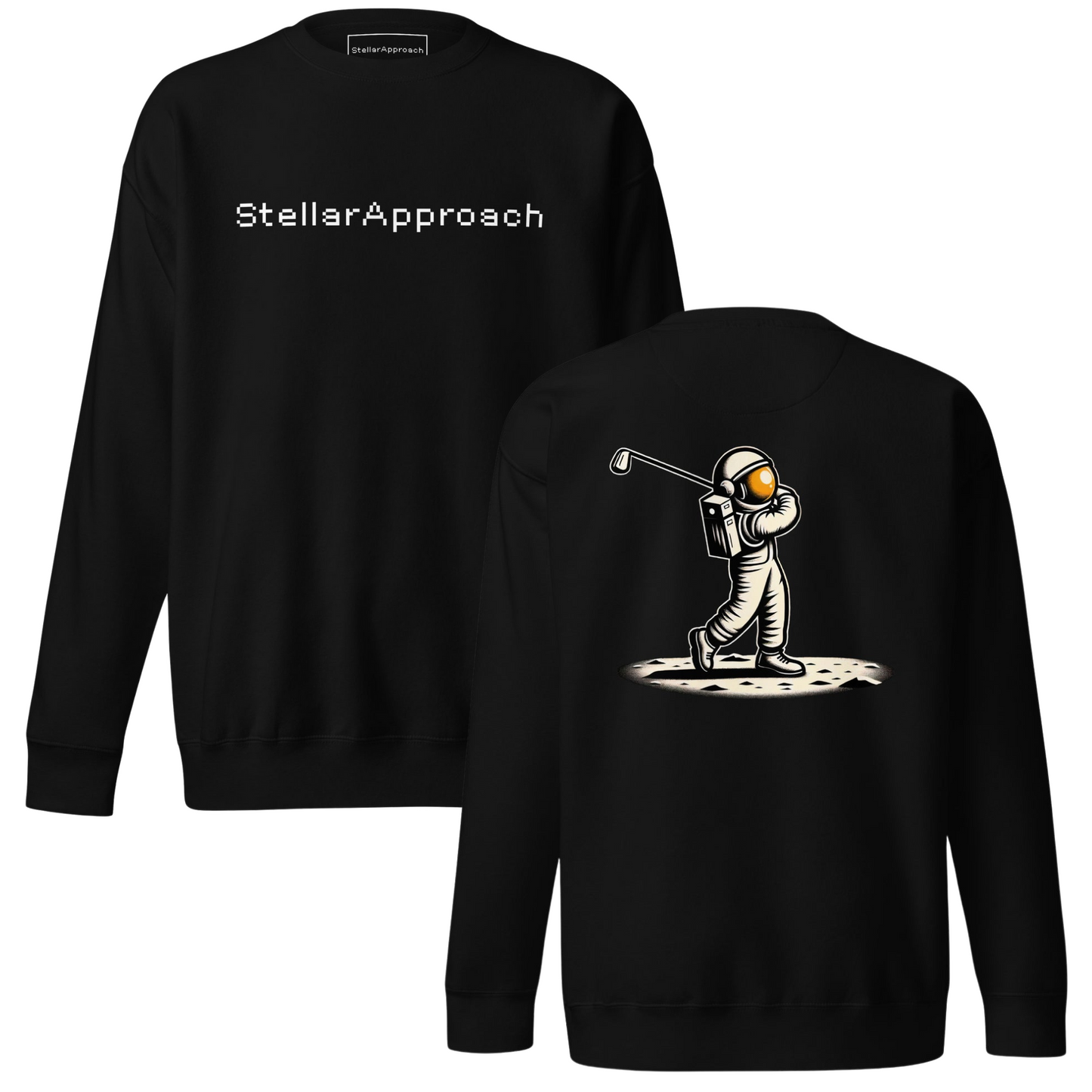 StellarApproach Golfing Astronaut Unisex Premium Sweatshirt