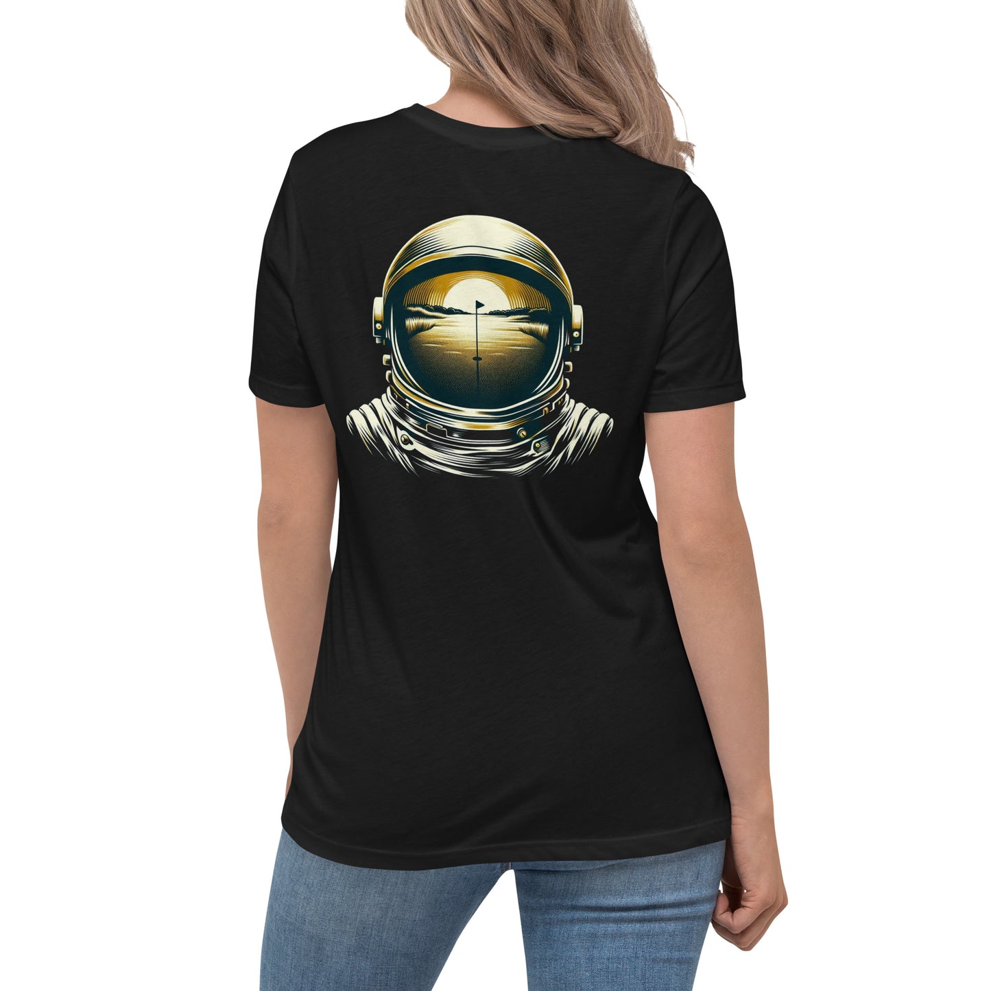 Women's Relaxed Golf and Astronaut themed T-Shirt