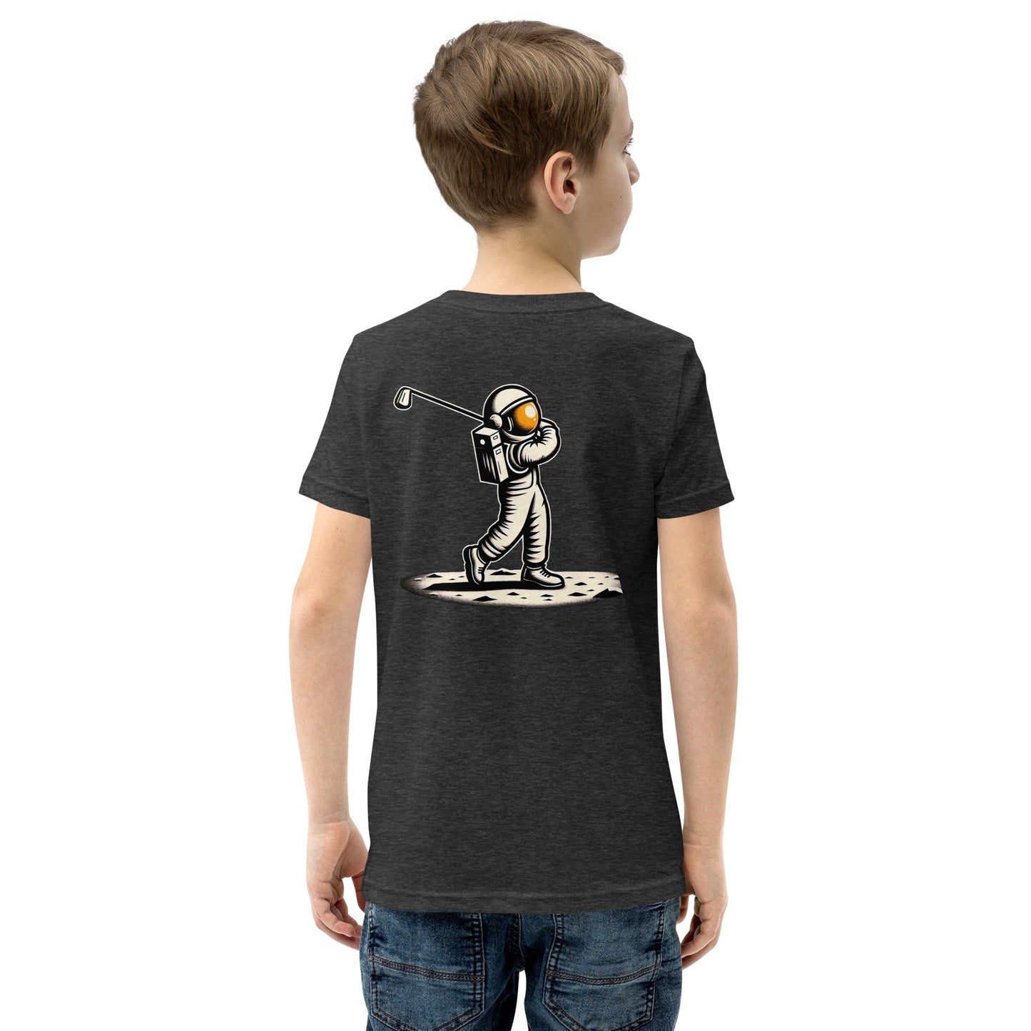 StellarApproach Golfing Astronaut Youth Short Sleeve T-Shirt