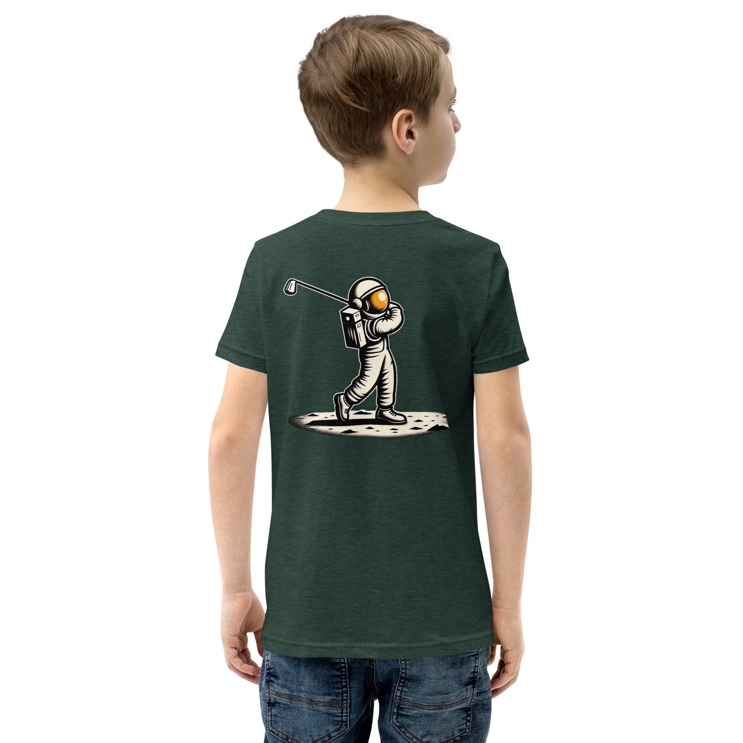 StellarApproach Golfing Astronaut Youth Short Sleeve T-Shirt