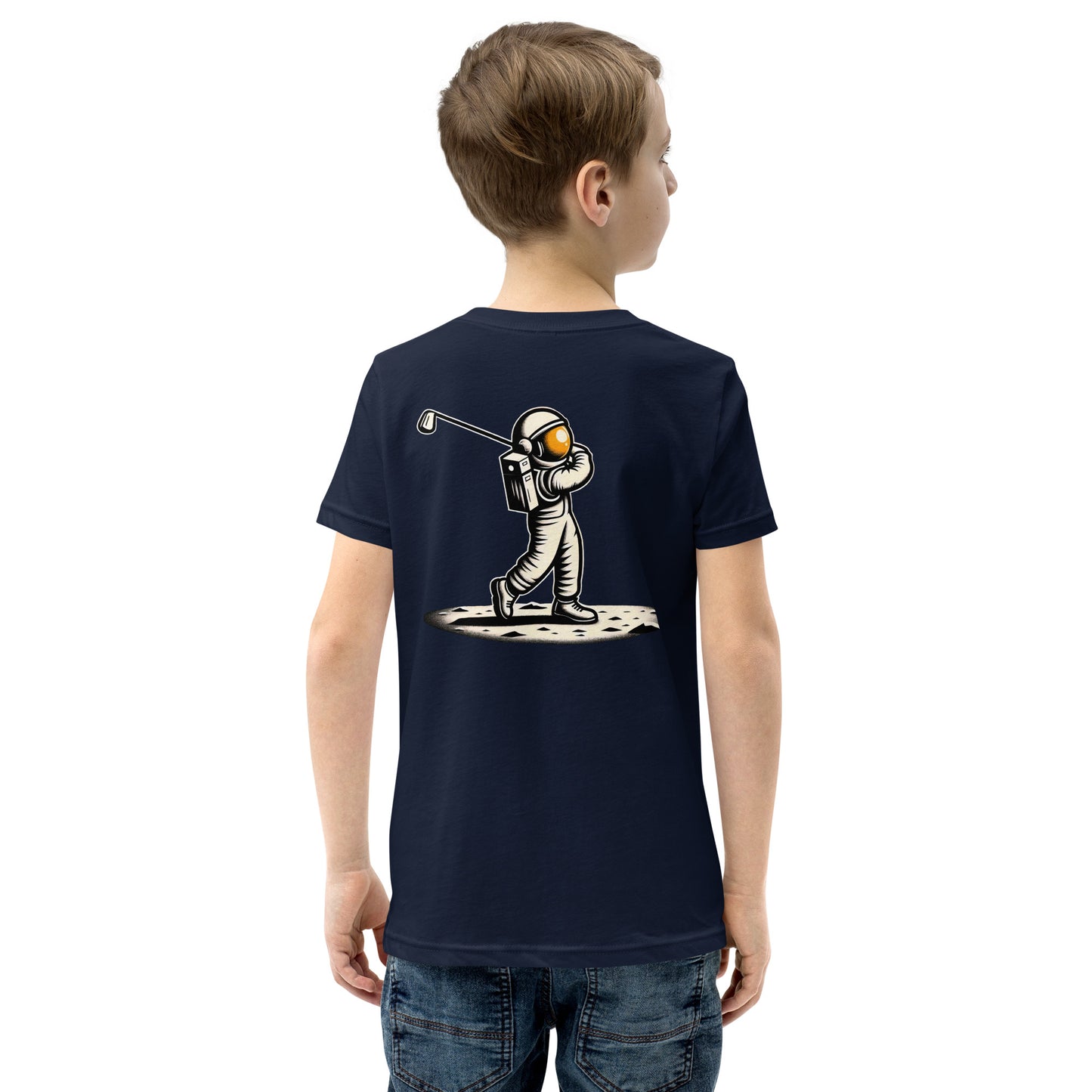 StellarApproach Golfing Astronaut Youth Short Sleeve T-Shirt